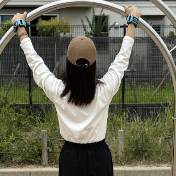 よもぎ蒸しを体験したお客様のお写真（女性）