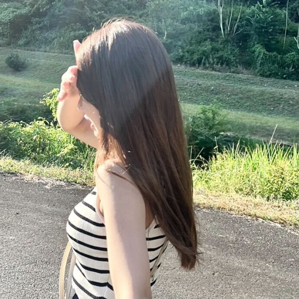 よもぎ蒸しを体験したお客様のお写真（女性）