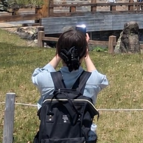 よもぎ蒸しを体験したお客様のお写真（女性）